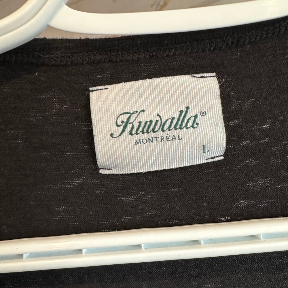 Kuwalla | Black Rounded Hem Tee - Picture 3 of 6